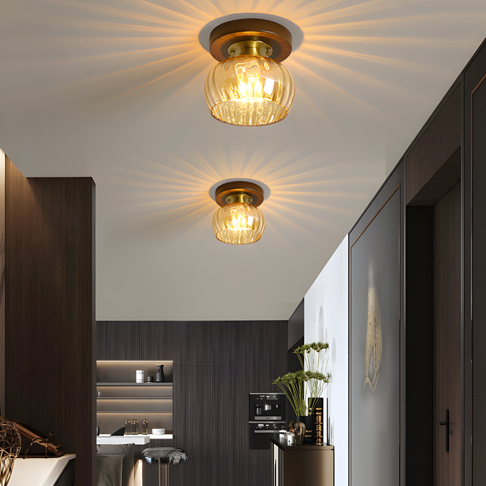 Square Iron Frame American Country Ceiling Light - 01B