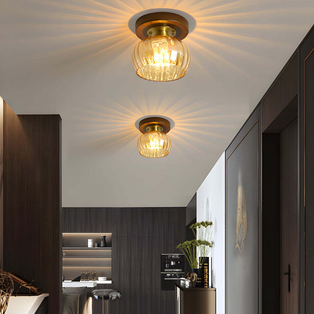 Square Iron Frame American Country Ceiling Light - 01B