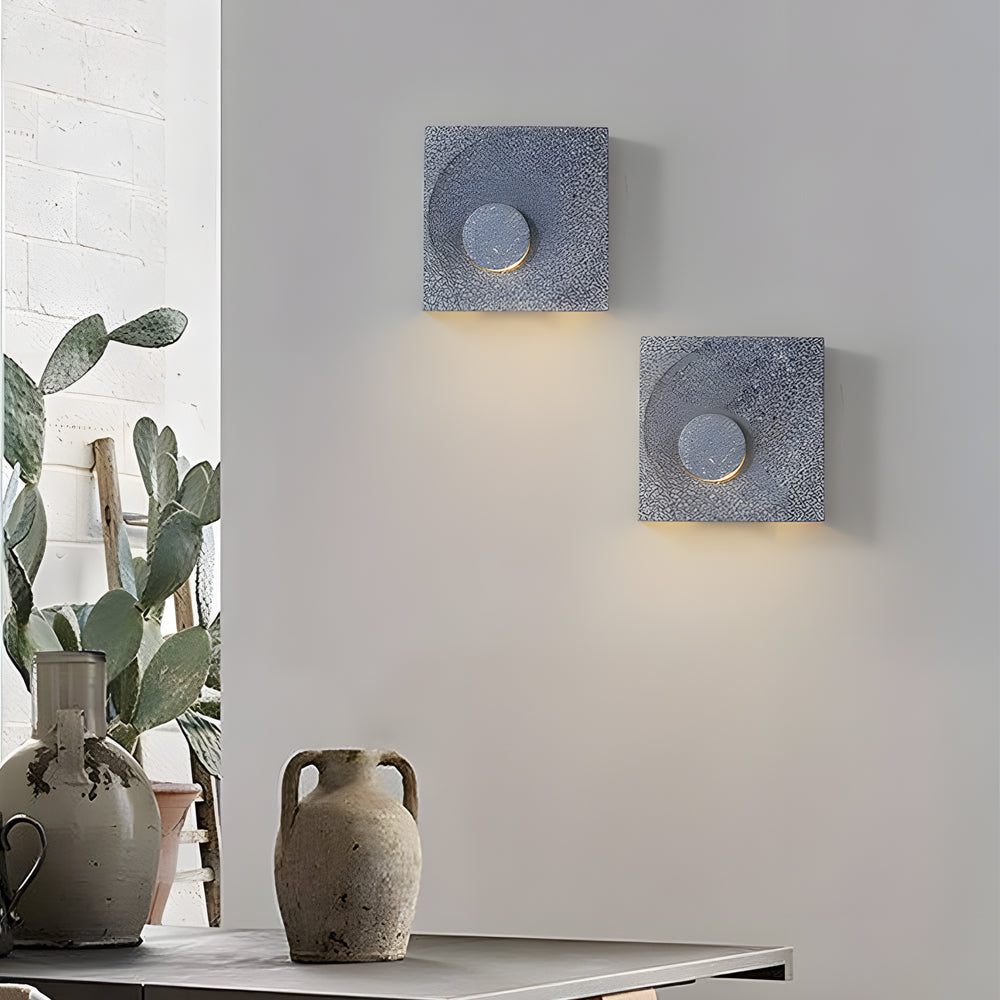 Frosted Cement Eclipse LED Wall Light-Lighom
