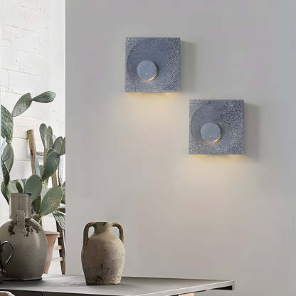 Frosted Cement Eclipse LED Wall Light-Lighom