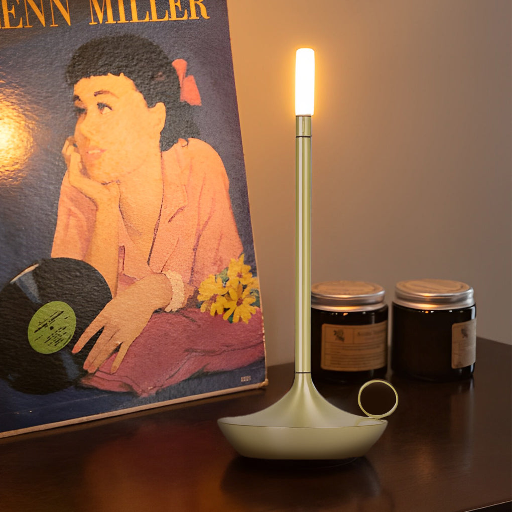 Cordless Portable Candle Wick LED Minimalist Table Lamp-Lighom
