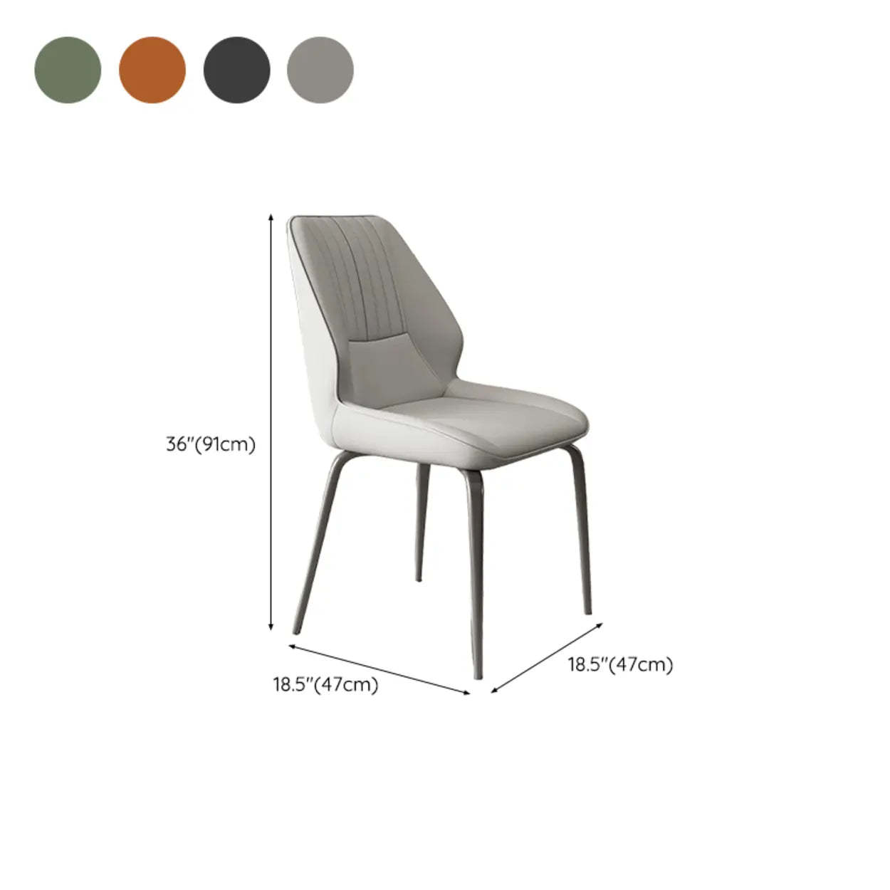 Faux Leather Upholstered Wingback Dining Chair