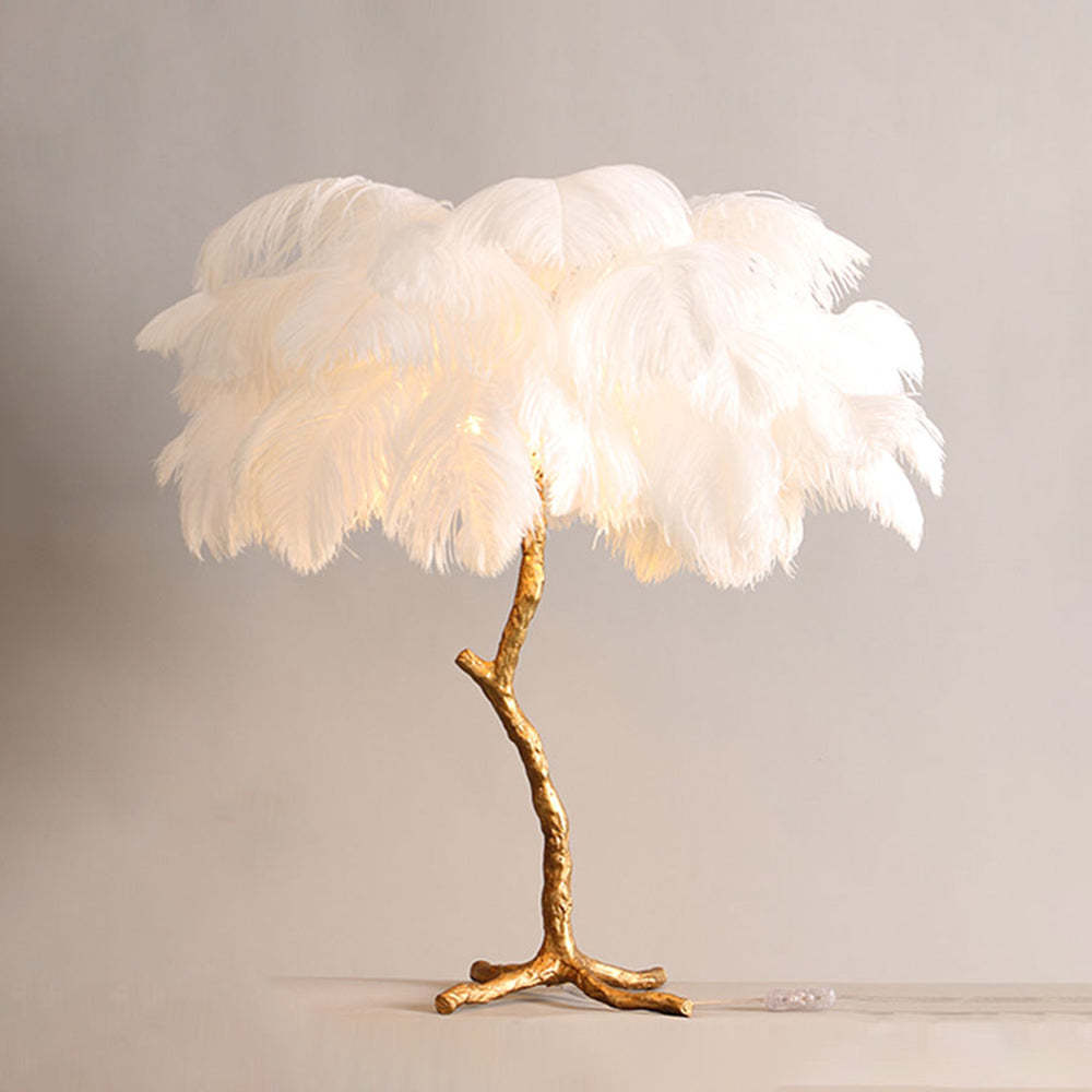 O'Moore Nordic Luxury Unique Ostrich Feather Floor Lamp/Table Lamp