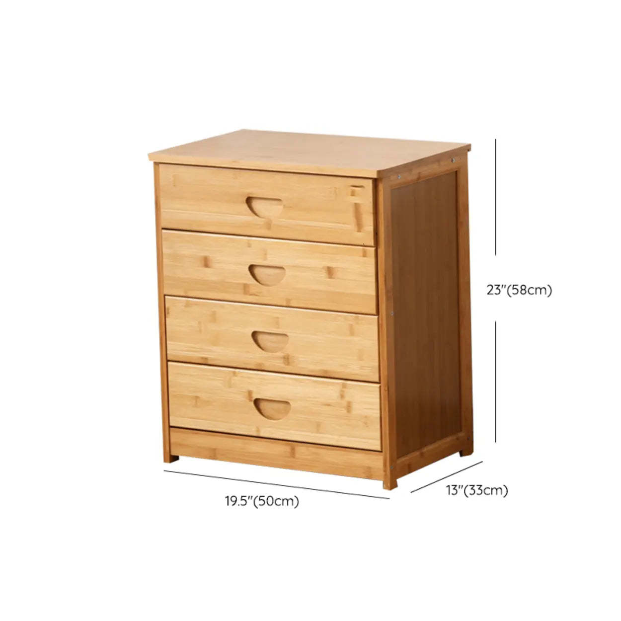 Natural Bamboo Wood Bachelor Chest with Drawers — 4