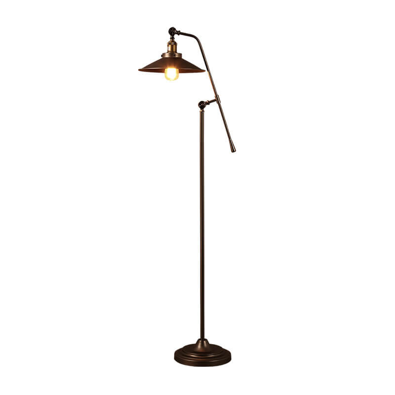 Industrial Bronze Boom Arm Floor Lamp