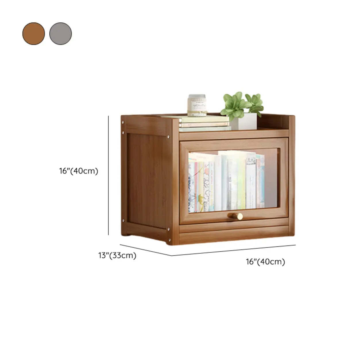 Vertical Closed-Back Cabinet Bookcase