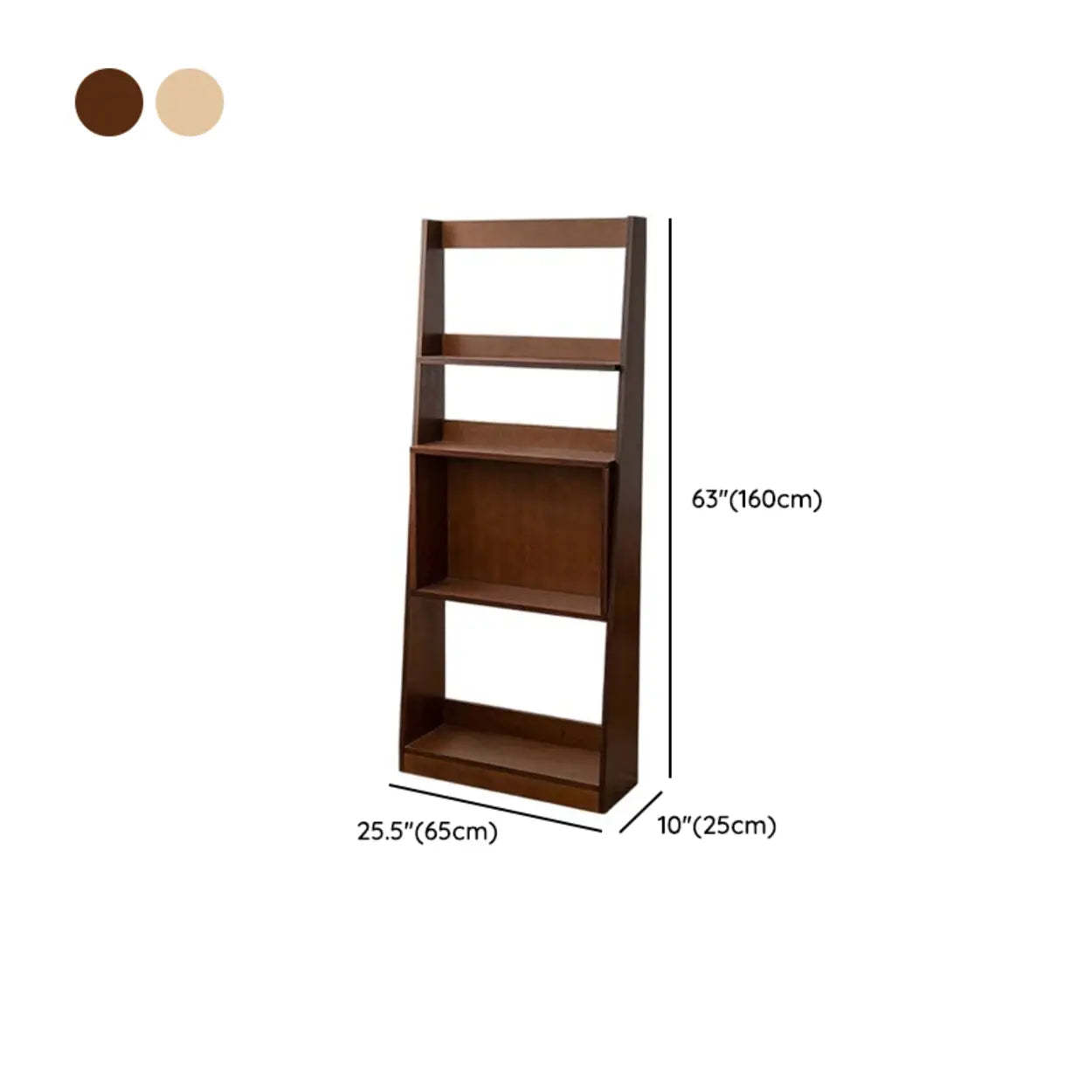 Scandinavian Wood Open Back Ladder Bookshelf