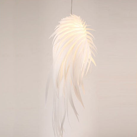 White modern feather wings pendant lighting — Small (12"H / 220V-240V (UK/AU)