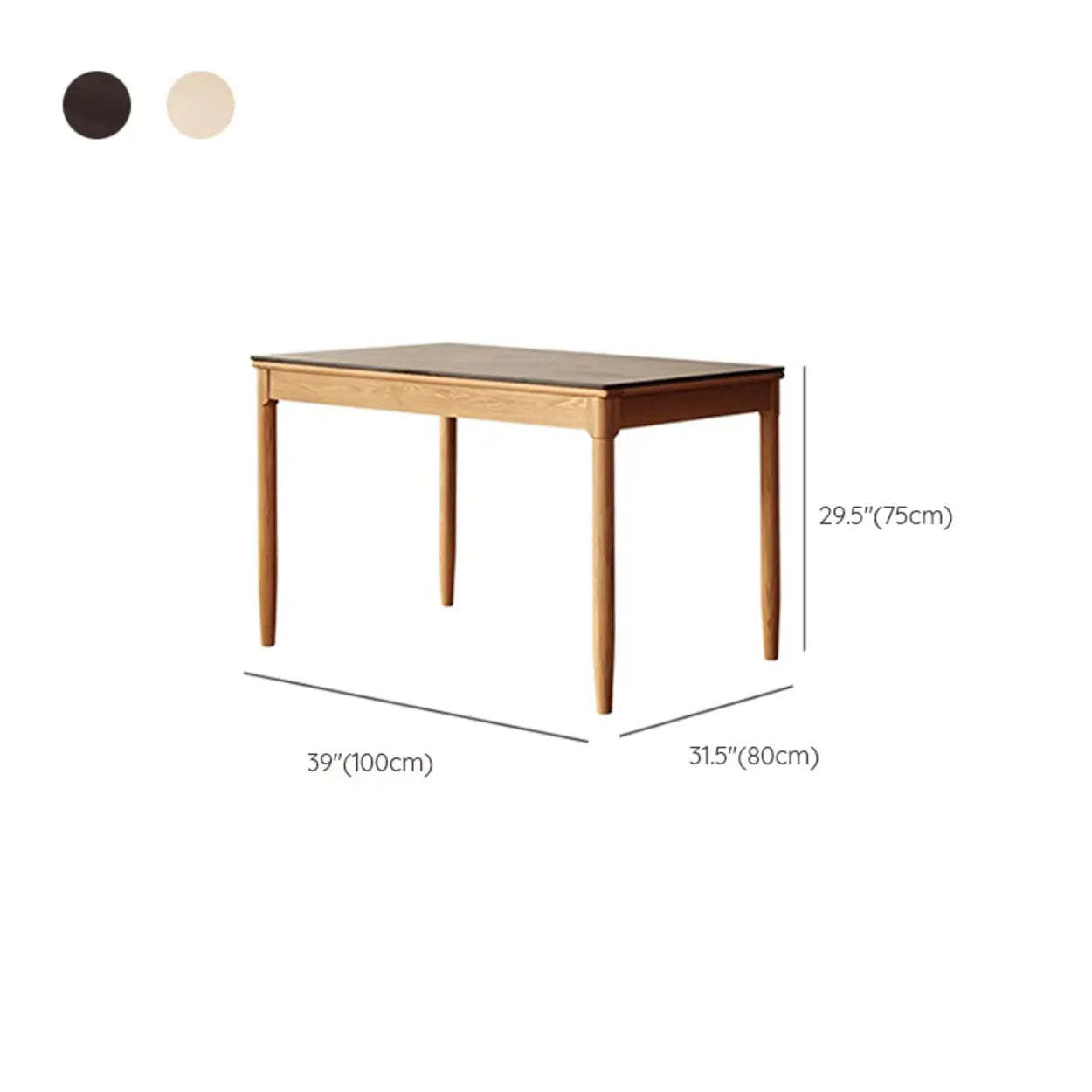 Modern White Wood Kitchen Extendable Dining Table