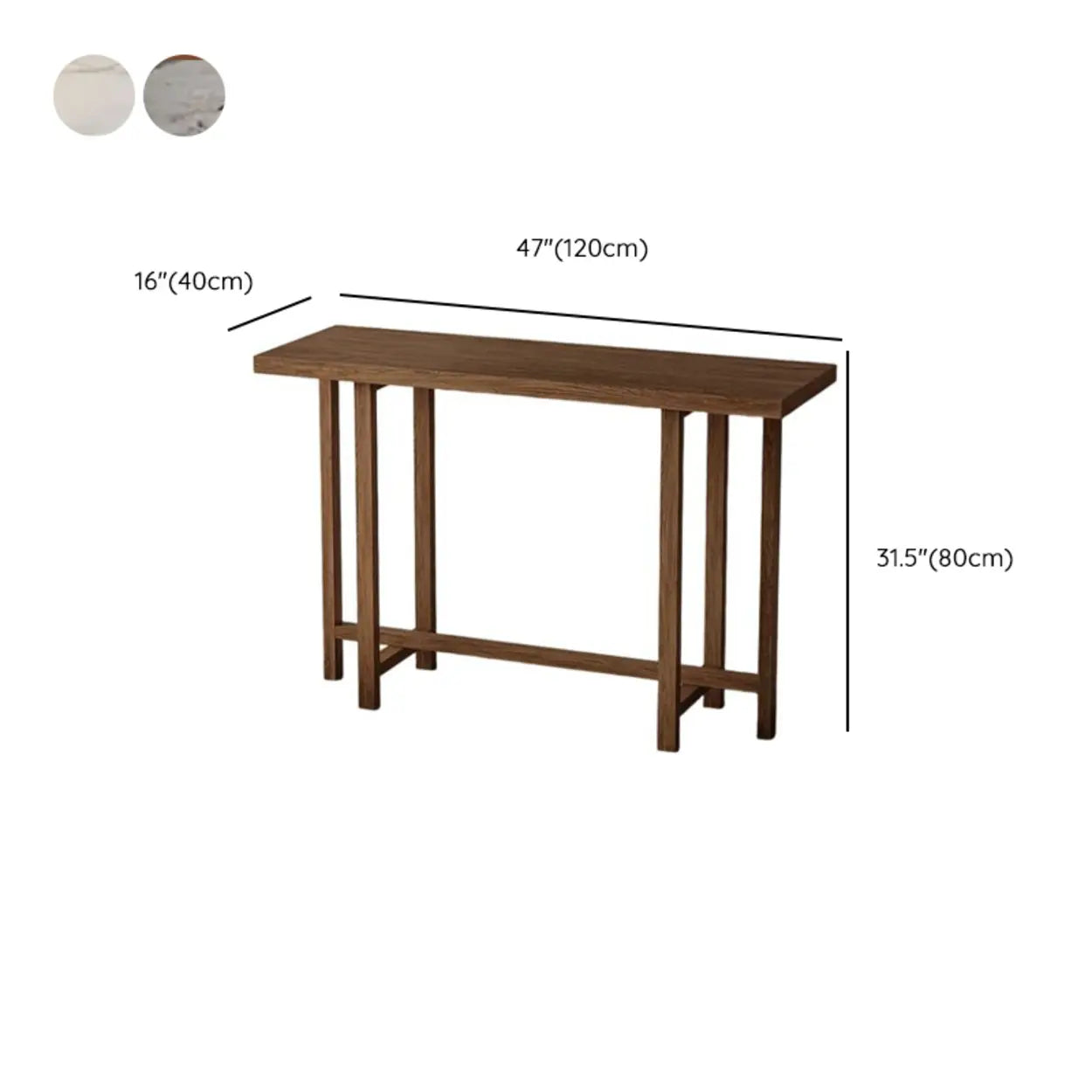 Rustic Solid Wood Entryway Console Table