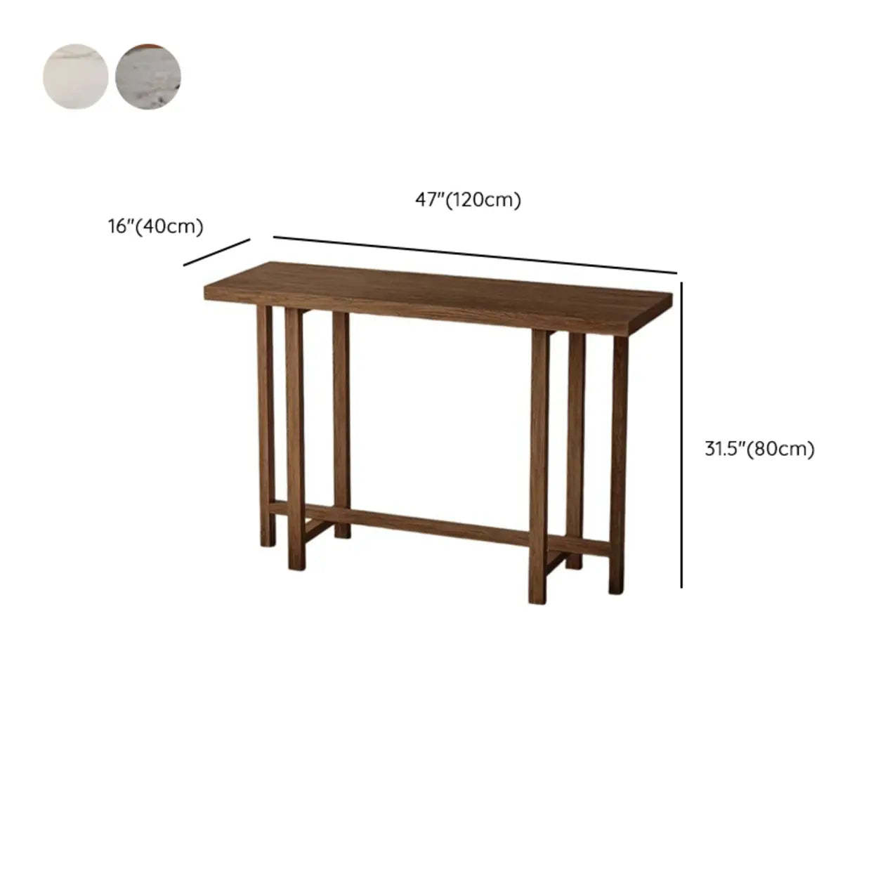 Rustic Solid Wood Entryway Console Table