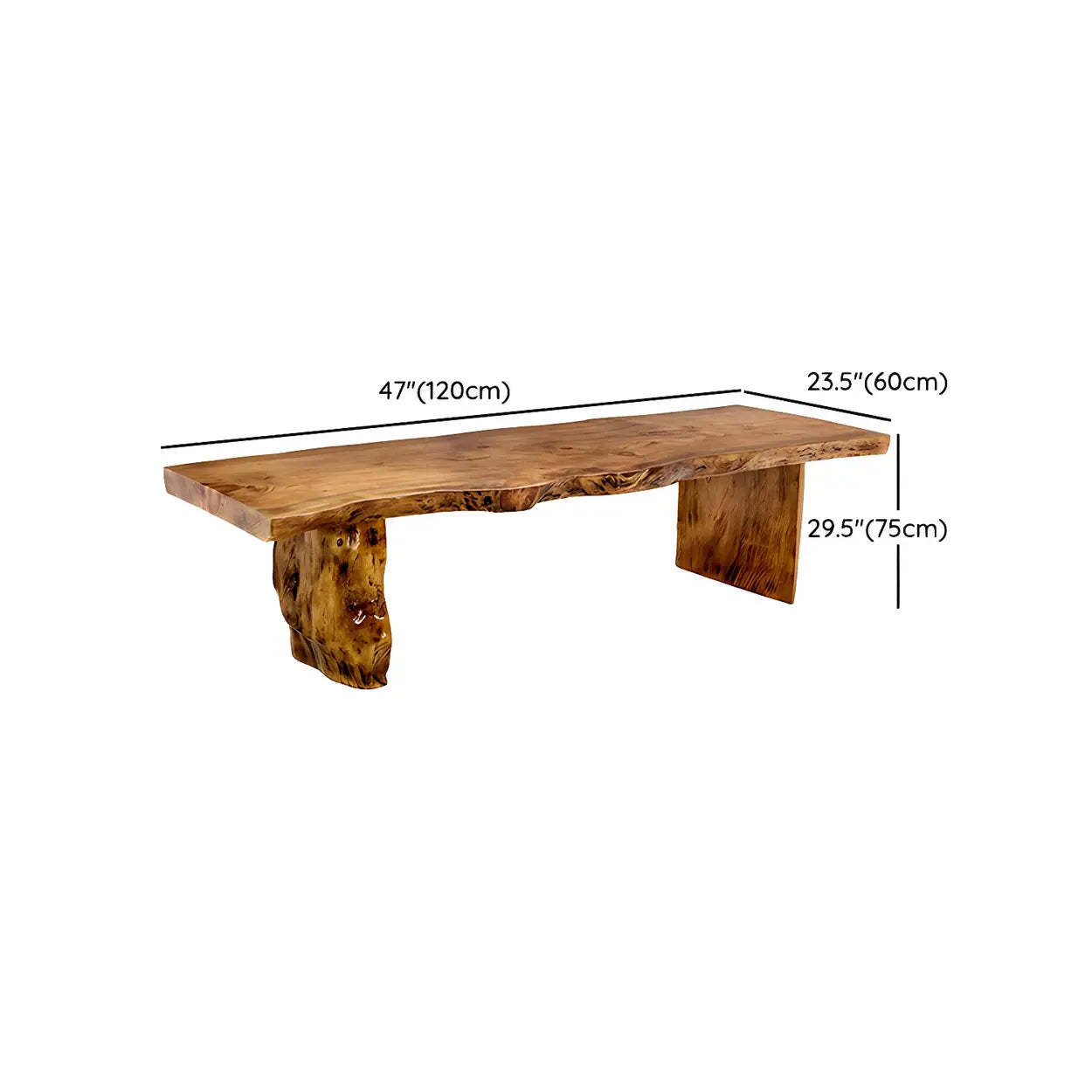 Natural Wood Curved Multi-Person Meeting Desk
