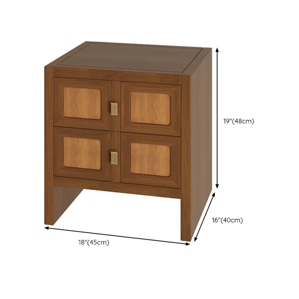 Mid-Century Wood Nightstand with Drawer