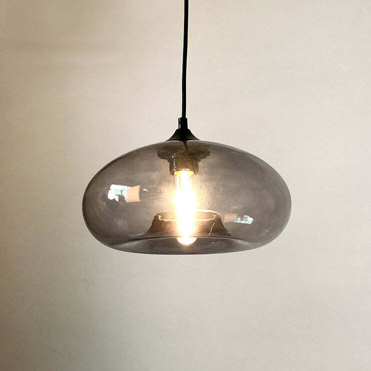 Colored Glass Oval Pendant Light
