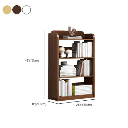 Modern Open-Back Vertical Wood Bookshelf