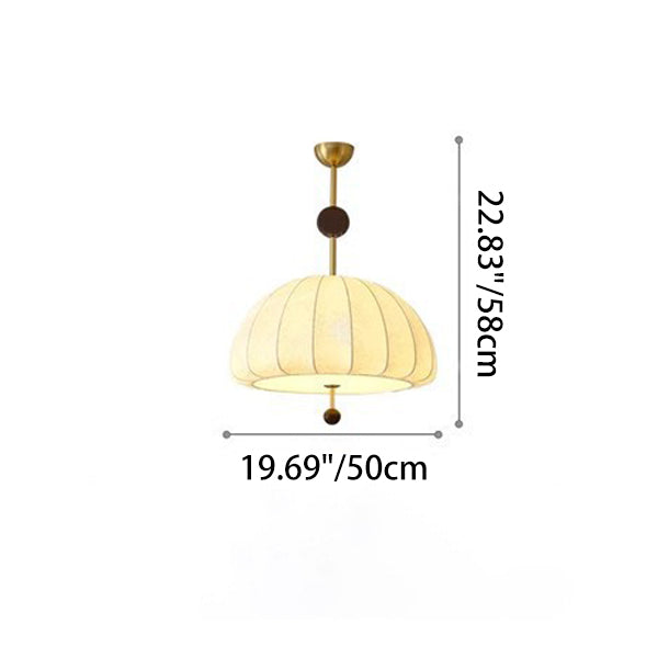 French Fabric Fan 3/5-Light Ceiling Light — 5 / Copper Color / 110V-120V For US/C