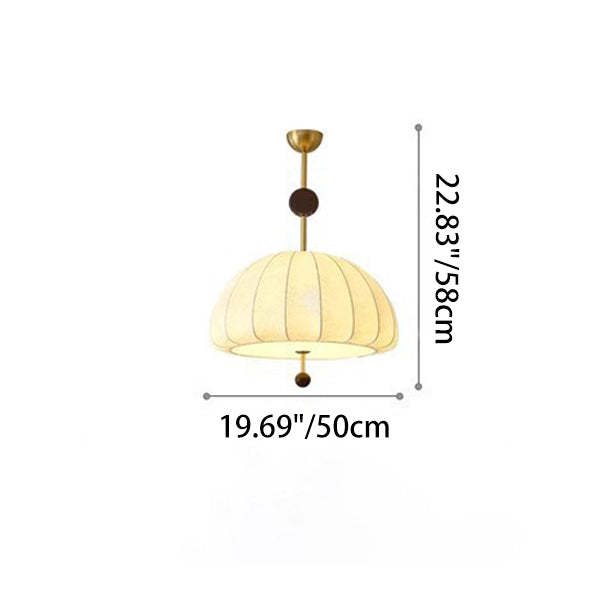 French Fabric Fan 3/5-Light Ceiling Light — 5 / Copper Color / 110V-120V For US/C