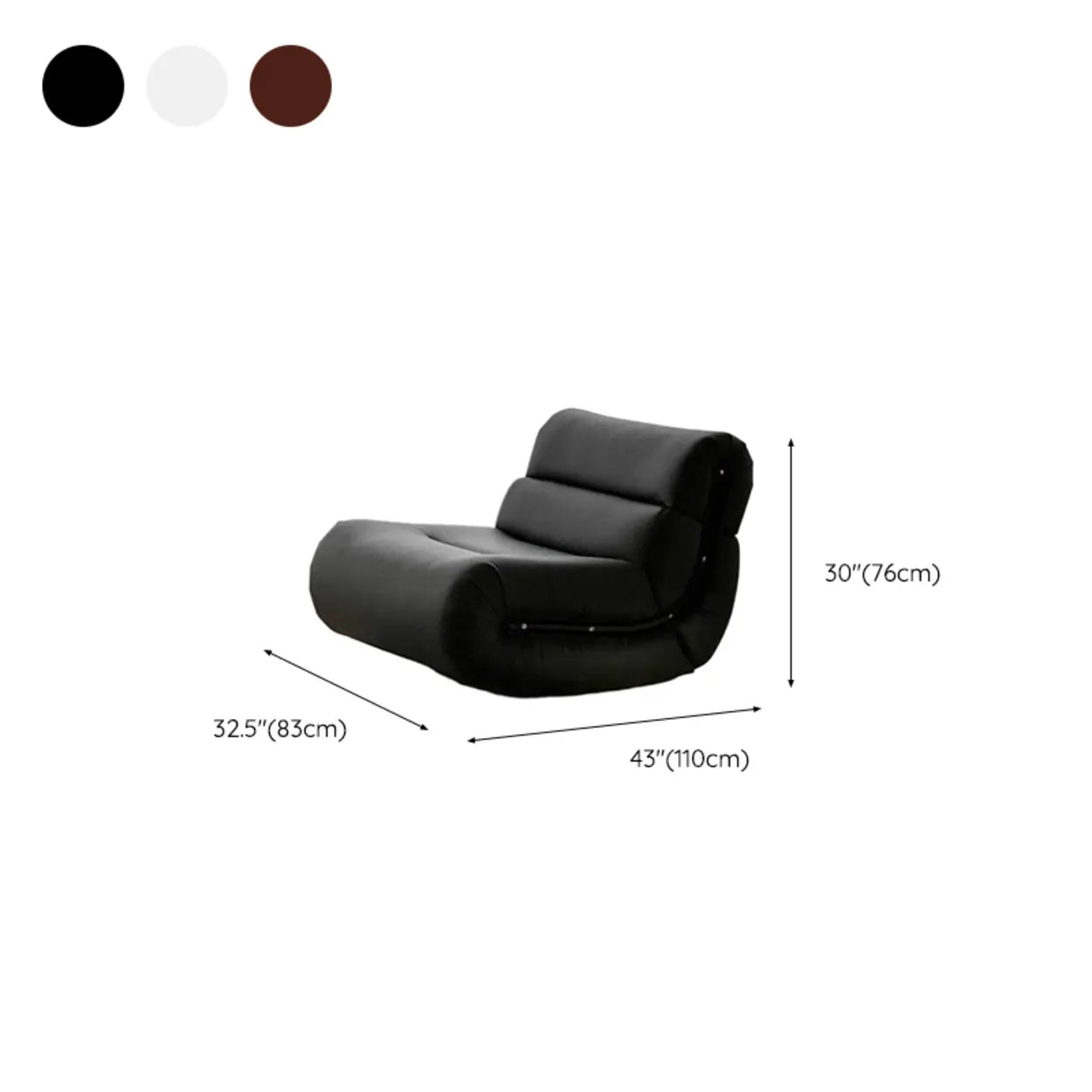 White Stain Resistant Upholstered Indoor Rocking Chair #size