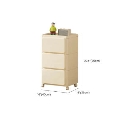 Off-White Acrylic Minimalist Storage Chest