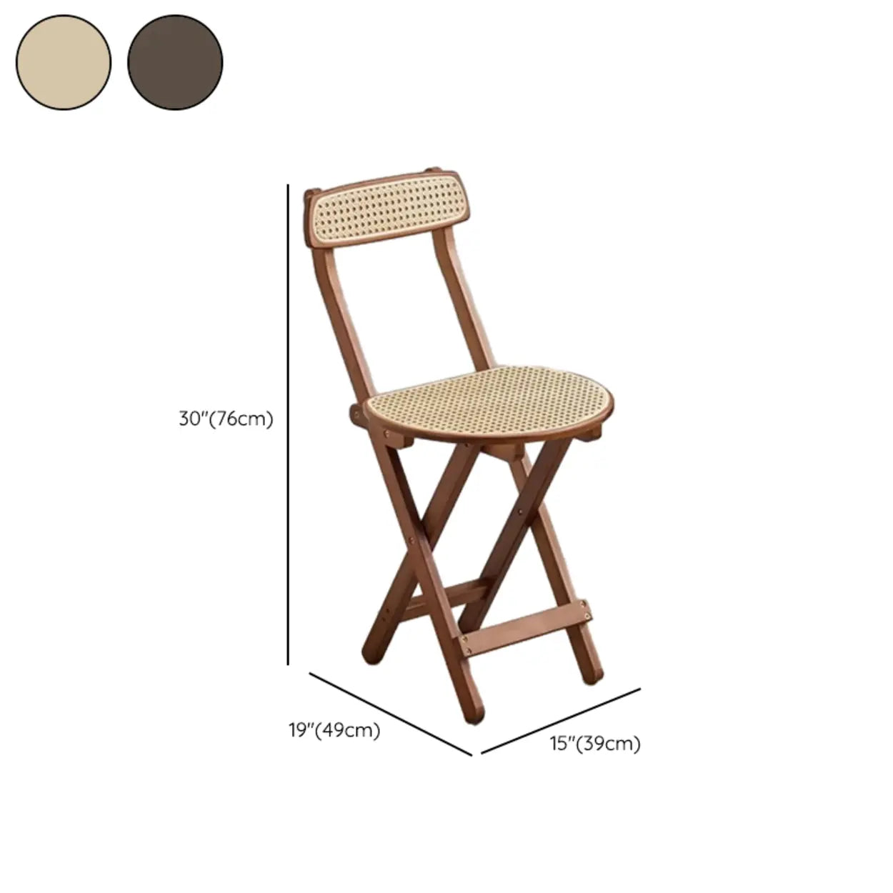 Collapsible Wood Bucket Bar Stool with Footrest