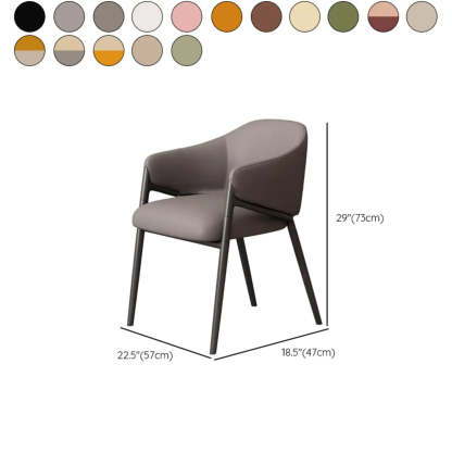 Mid-Century Upholstered Curved Back Dining Chair