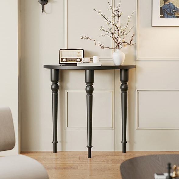 French Wood Roman Column Console Table