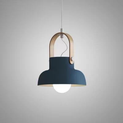 Nordic Wood Dome Handle Pendant Light