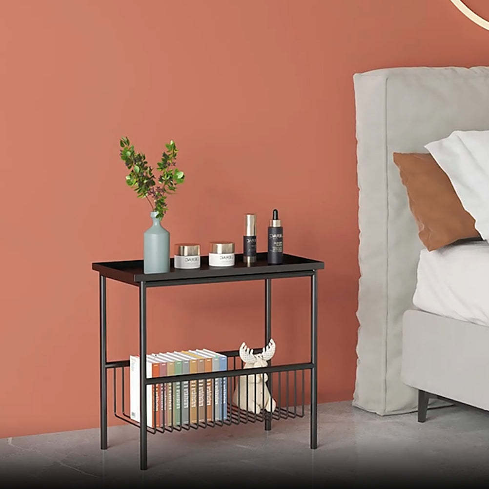 Scandinavian Iron 2-Tier Storage Side Table