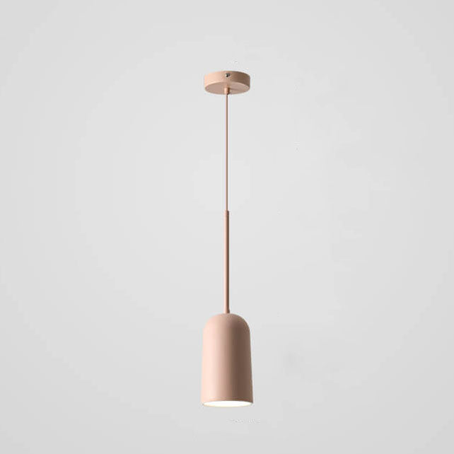 Minimalist Macaron Geometric Metal Pendant Light