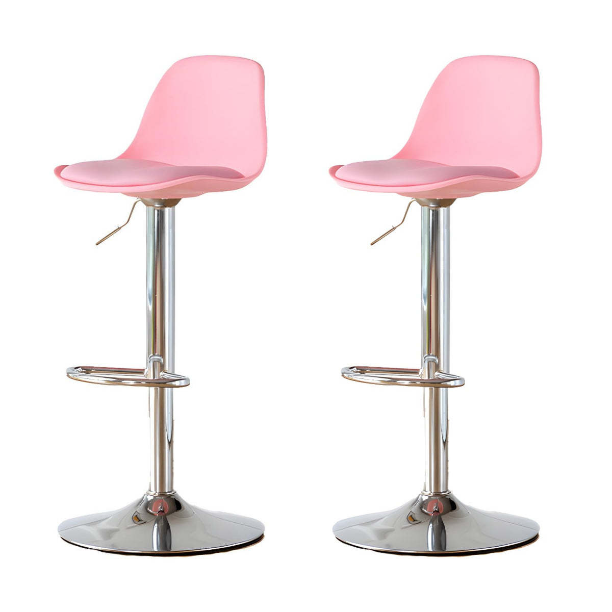 Adjustable Leather Bucket Swivel Bar Stool