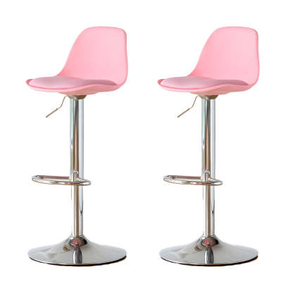 Adjustable Leather Bucket Swivel Bar Stool