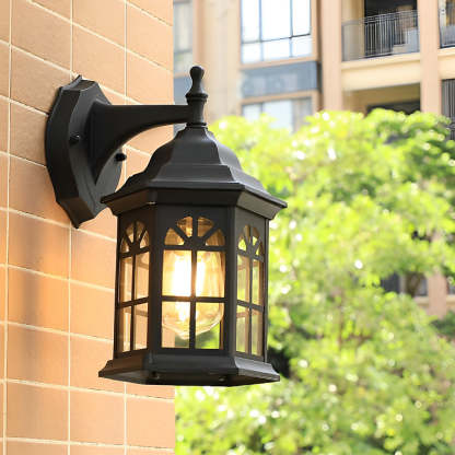 Waterproof Aluminum Alloy Glass LED European Style Outdoor Wall Lights-Lighom
