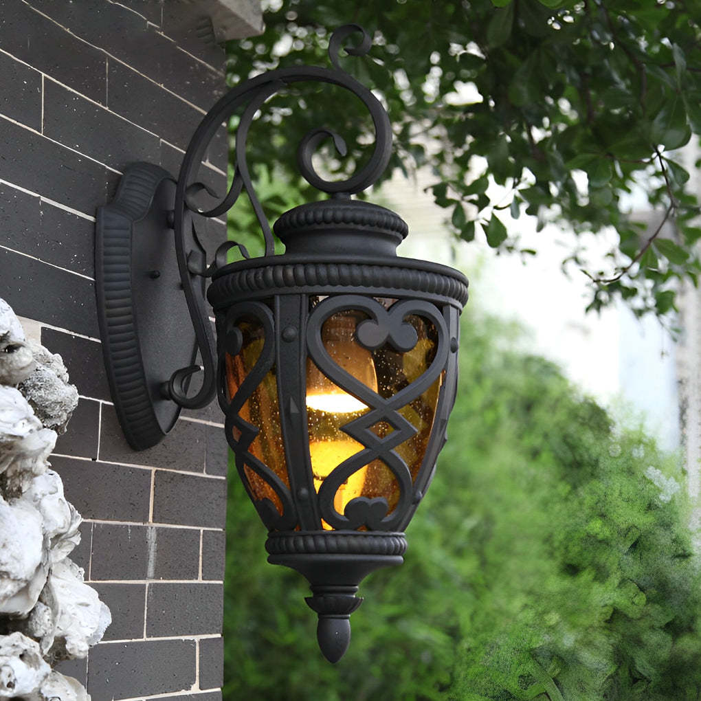 Retro Die-Casting Aluminum Waterproof American Outdoor Wall Light Fixture-Lighom