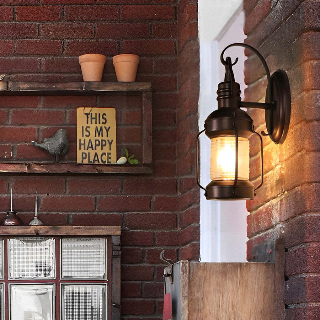 Antique Lantern Aluminum Waterproof LED Outdoor Wall Lamp Lawn Lights-Lighom