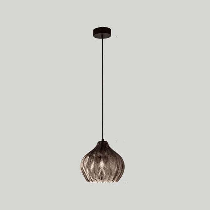 Nordic Textured Wavy Glass Barrel Pendant