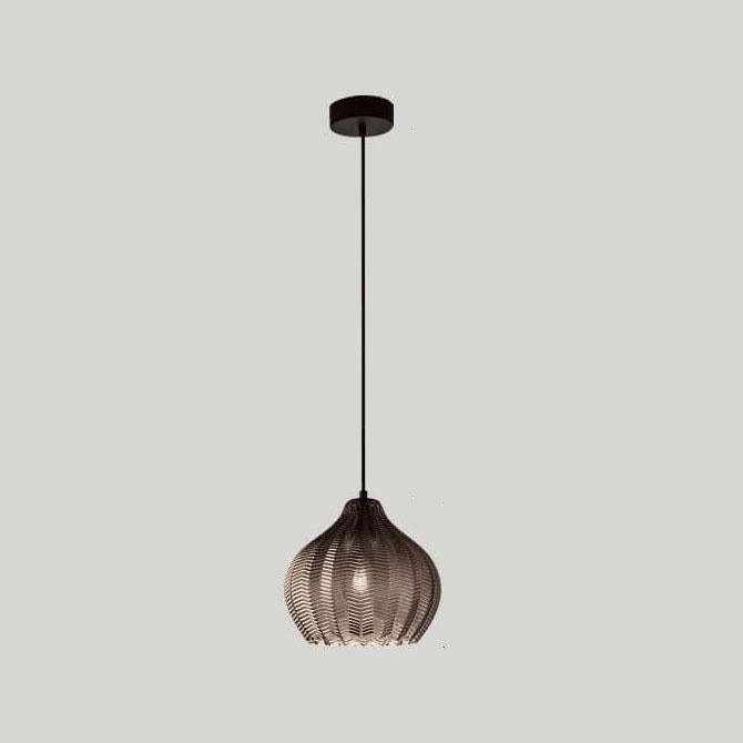 Nordic Textured Wavy Glass Barrel Pendant