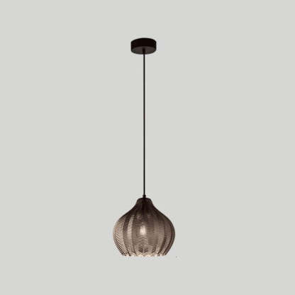 Nordic Textured Wavy Glass Barrel Pendant