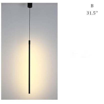 Minimalist Adjustable Long Line LED Pendant Light — Neutral Light (4000K) / Black