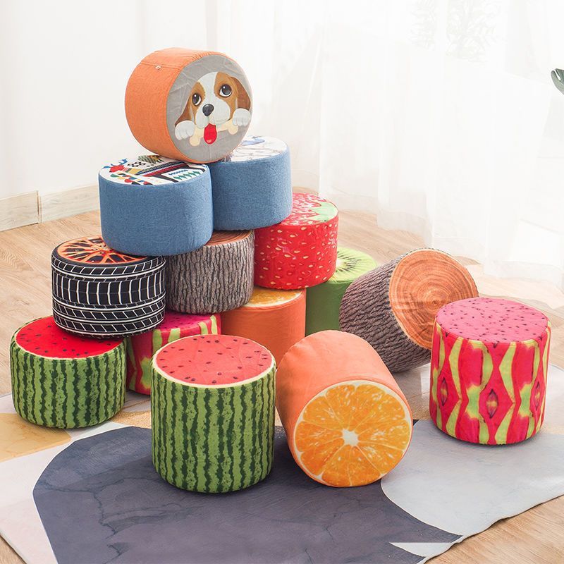 Contemporary Fabric Chair — Orange
