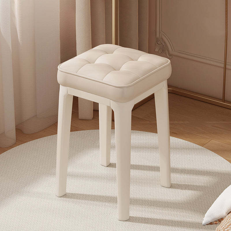Lighom padded vanity metal vanity stools for bathroom — Beige