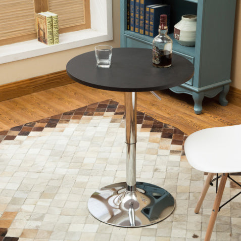 Minimalist Wood Steel Round Coffee Table