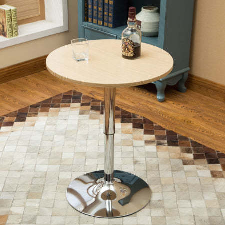 Minimalist Wood Steel Round Coffee Table — Walnut
