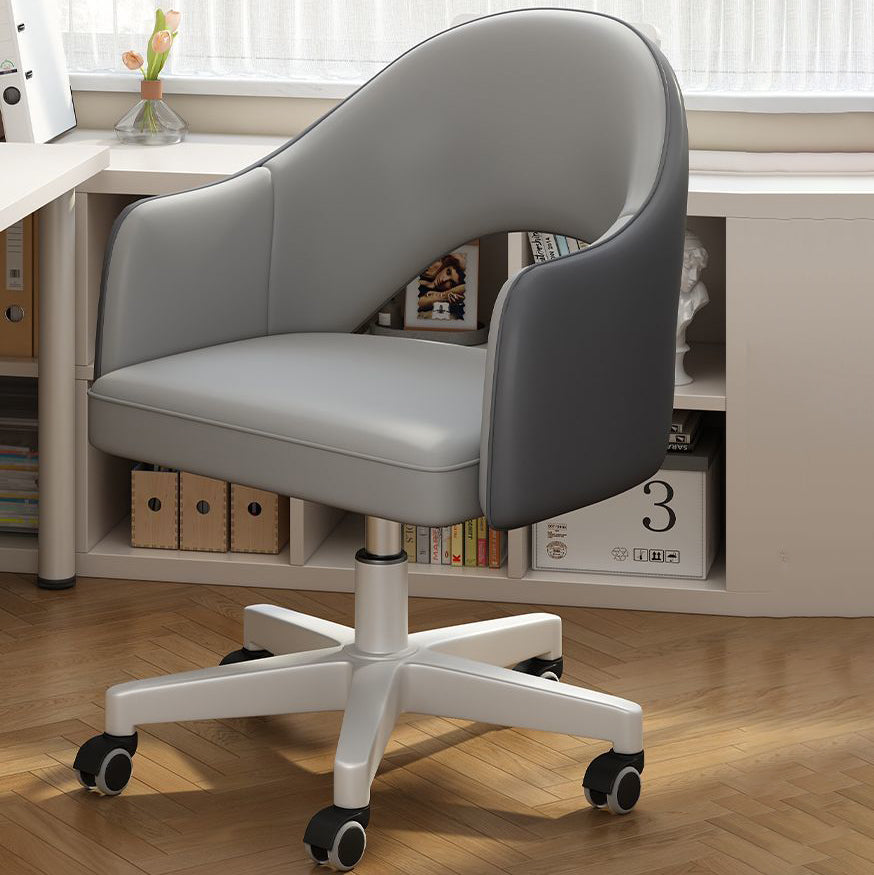 Minimalist Adjustable Leather Chair — Orange + White