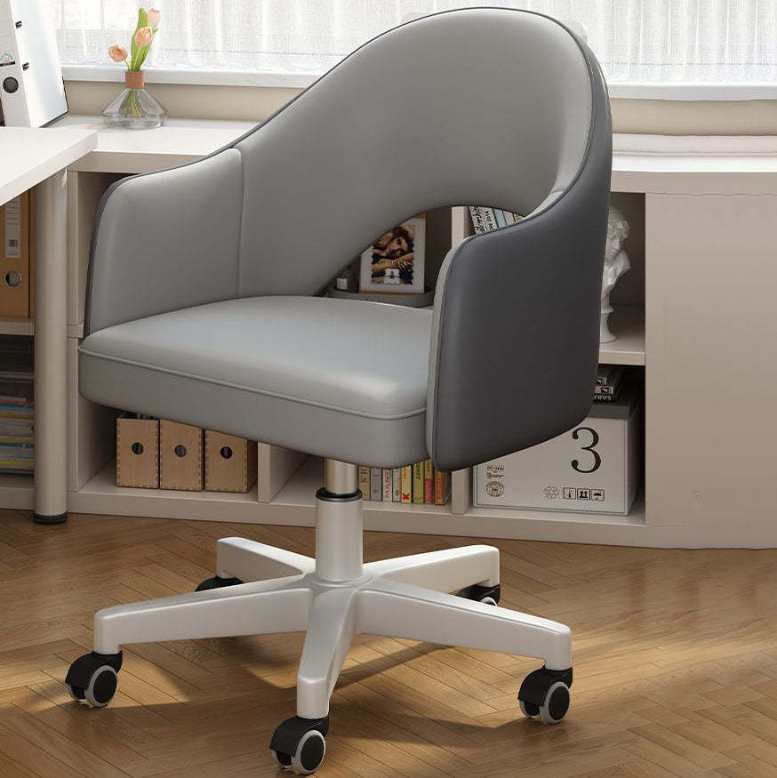 Minimalist Adjustable Leather Chair — Orange + White