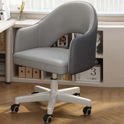 Minimalist Adjustable Leather Chair — Orange + White