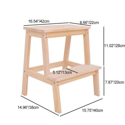 Minimalist Wood Ladder Step Stool