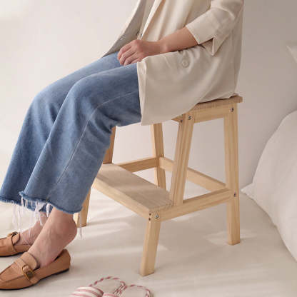 Minimalist Wood Ladder Step Stool