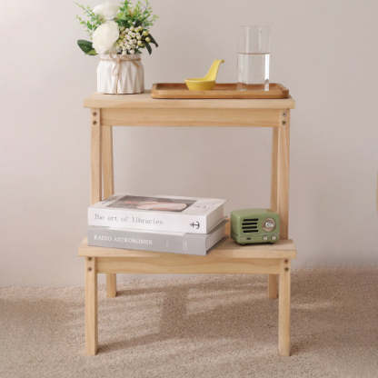 Minimalist Wood Ladder Step Stool
