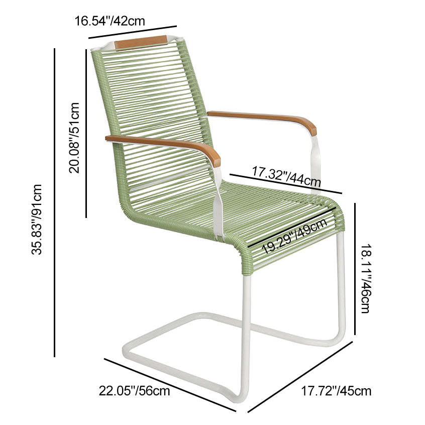 Minimalist Iron Striped Outdoor Lounge Chair — Purple