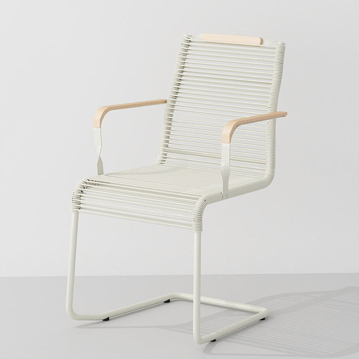 Minimalist Iron Striped Outdoor Lounge Chair